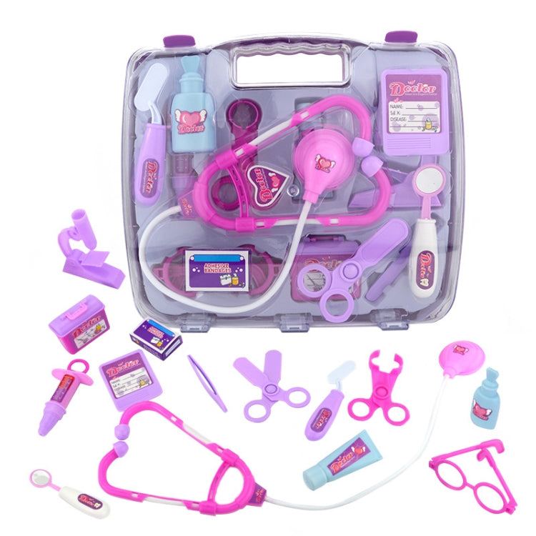 Simulation Stethoscope Set Portable Medicine Box Child Doctor Role Playing Toy(Purple) - Pretend Play Toys by PMC Jewellery | Online Shopping South Africa | PMC Jewellery