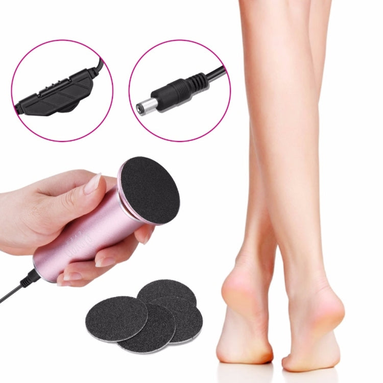 Electric Foot File Speed Adjustable Sandpaper Discs Callus Remover Pedicure Fast Remove Feet Hard Cracked Dry Dead Skin Tool, Plug Type:EU plug(Pink) - Grinding Tools & Accessories by PMC Jewellery | Online Shopping South Africa | PMC Jewellery | Buy Now Pay Later Mobicred