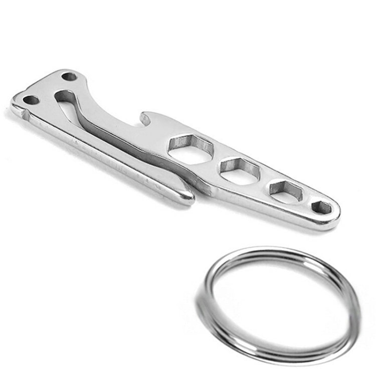 Multi-function Bottle Opener Keychain Outdoor Pocket Tool Pry Bar Hex Key Wrench - Key Rings by PMC Jewellery | Online Shopping South Africa | PMC Jewellery