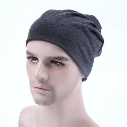 Men Candy Colors Knit Sleeve Cap Hip-hop Cap, Hat Size:One Size(Dark Gray) - Turban by PMC Jewellery | Online Shopping South Africa | PMC Jewellery