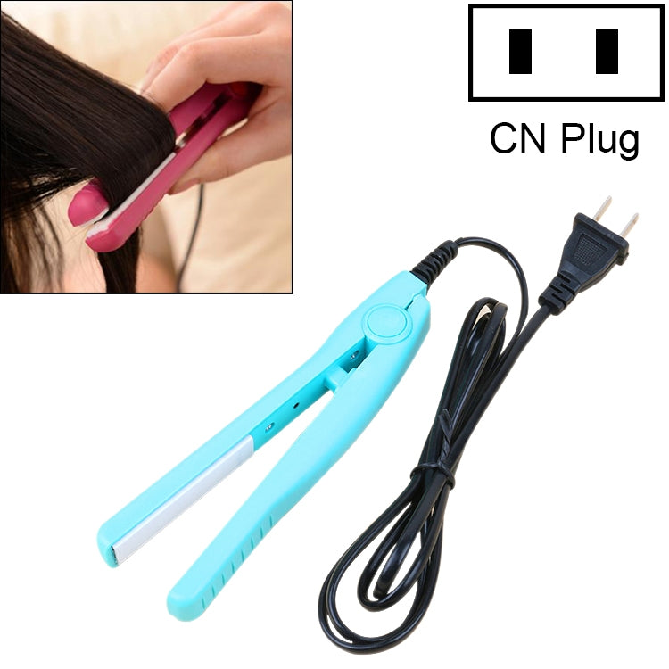 Mini Hair Straightener Ceramic Tourmaline Plates Curler(Blue) - Hair Curler by PMC Jewellery | Online Shopping South Africa | PMC Jewellery