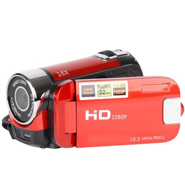 16X Digital Zoom HD 16 Million Pixel Home Travel DV Camera, US Plug(Red) - Video Cameras by PMC Jewellery | Online Shopping South Africa | PMC Jewellery