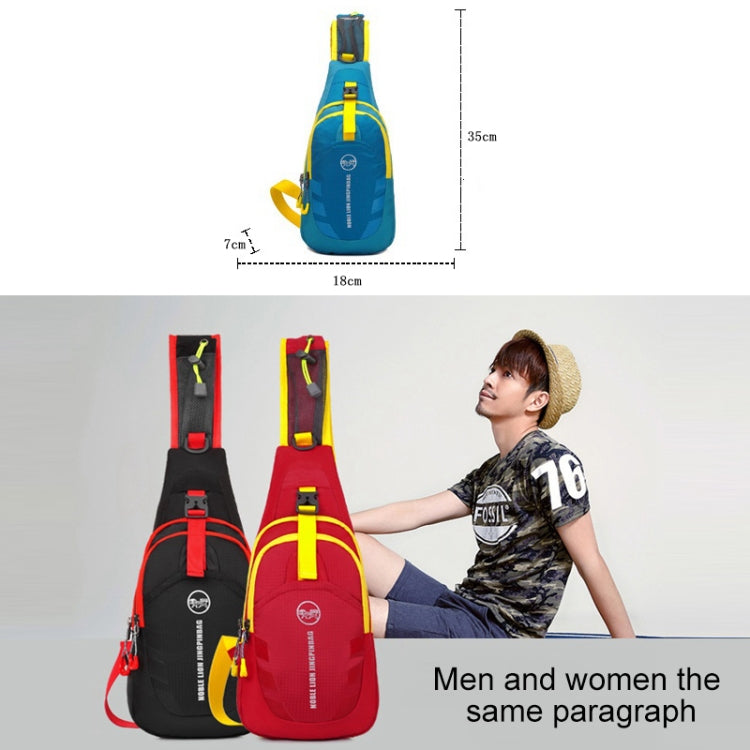 Motorcycle Waterproof Nylon Backpack Convenient Motorbike Chest Bag Backpack Camping Hiking Running Outdoor Sport Bag(Red + Yellow) - Bags & Luggages by PMC Jewellery | Online Shopping South Africa | PMC Jewellery | Buy Now Pay Later Mobicred