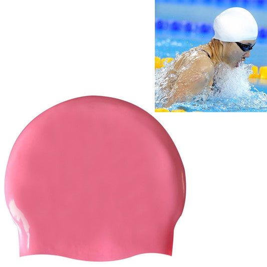 Glossy Seamless Pure Silicone High Elasticity Professional Swimming Cap(Pink) - Swimming Caps by PMC Jewellery | Online Shopping South Africa | PMC Jewellery | Buy Now Pay Later Mobicred