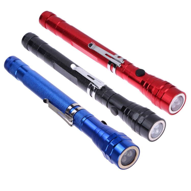 2 PCS 1W Flexible Magnet Camping Fishing Telescopic 360 Degrees Head Flashlight Outdoor Torch Magnetic Pick Up Tool Lamp(Blue) - LED Flashlight by PMC Jewellery | Online Shopping South Africa | PMC Jewellery