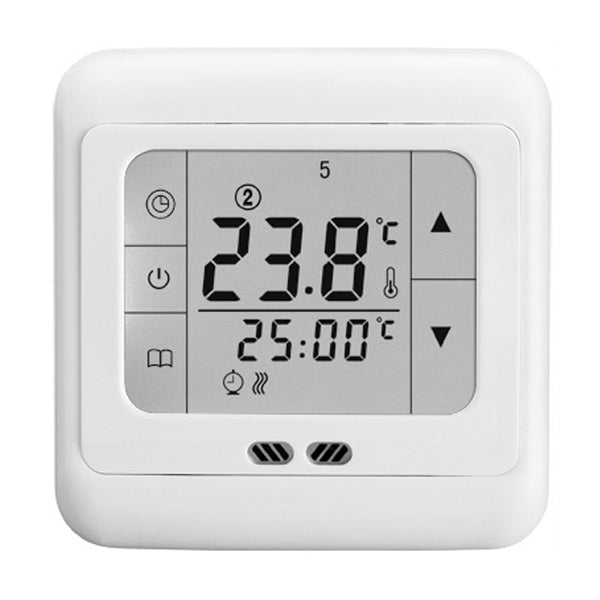 LYK-109 Thermoregulator Touch Screen Heating Thermostat for Warm Floor/Electric Heating System Temperature Controller(White) - Indoor Thermometer by PMC Jewellery | Online Shopping South Africa | PMC Jewellery