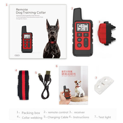 500m Dog Training Bark Stopper Remote Control Electric Shock Waterproof Electronic Collar(Black) - Training Aids by PMC Jewellery | Online Shopping South Africa | PMC Jewellery