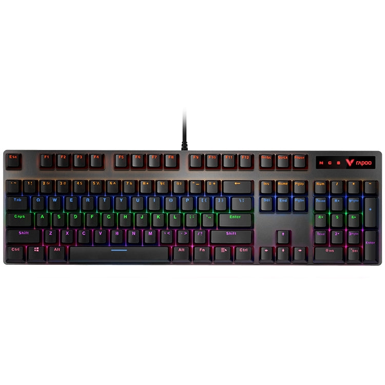 Rapoo V500 PRO Mixed Light 104 Keys Desktop Laptop Computer Game Esports Office Home Typing Wired Mechanical Keyboard(Green Shaft) - Wired Keyboard by Rapoo | Online Shopping South Africa | PMC Jewellery | Buy Now Pay Later Mobicred