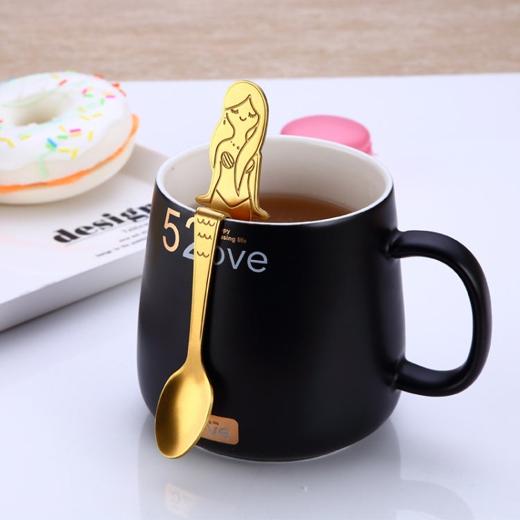 Creative Coffee Spoon Mermaid Shape Handle Spoons Flatware Drinking Tools, Color:Black - free shipping - PMC TechLife - Order now!