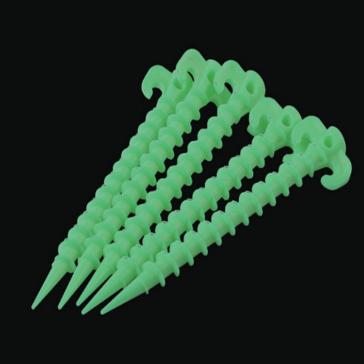 10 PCS/Set Luminous Camping Canopy Tent Ground Screw Pegs Horn Nails Outdoor Climbing Tent Plastic Nails Tent Accessories - Tents & Accessories by PMC Jewellery | Online Shopping South Africa | PMC Jewellery