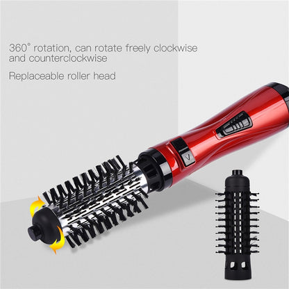 360 Degrees Rotation Electric Hair Dryer Brush Professional Hair Blow Dryer Comb Electric Hair Curler, Random Color Delivery, EU Plug - Hair Curler by PMC Jewellery | Online Shopping South Africa | PMC Jewellery