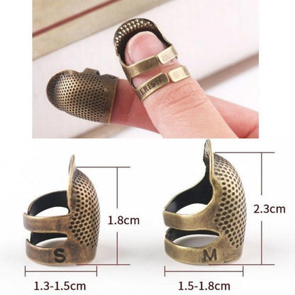 Household Adjustable Metal Sewing Thimble Finger Protectors Sewing Tools Accessories(M) - DIY Apparel Sewing by PMC Jewellery | Online Shopping South Africa | PMC Jewellery