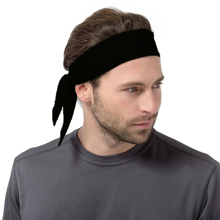 Unisex Sweat Wicking Stretchy Exercise Yoga Gym Bandana Headband Sweatband Head Tie Scarf Wrap, Size: 1.2*0.06m (Black) - Sweatband by PMC Jewellery | Online Shopping South Africa | PMC Jewellery