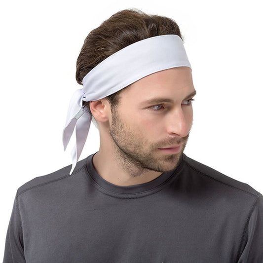 Unisex Sweat Wicking Stretchy Exercise Yoga Gym Bandana Headband Sweatband Head Tie Scarf Wrap, Size: 1.2*0.06m (White) - Sweatband by PMC Jewellery | Online Shopping South Africa | PMC Jewellery