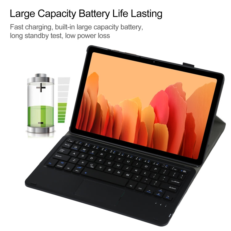 A500-A Detachable Bluetooth Keyboard Ultrathin Horizontal Flip Leather Tablet Case with Touchpad & Holder for Samsung Galaxy Tab A7 10.4 (2020) T500 / T505(Black) - Samsung Keyboard by PMC Jewellery | Online Shopping South Africa | PMC Jewellery