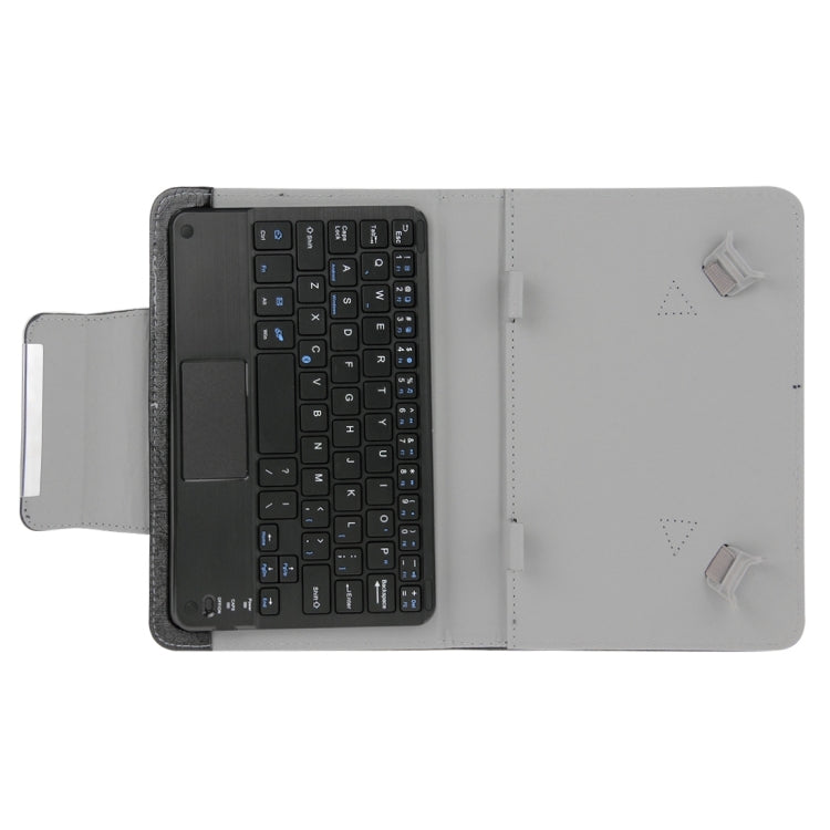 Universal Detachable Magnetic Bluetooth Keyboard Leather Case with Touchpad & Holder for 7 inch IOS & Android & Windows Tablet PC(Black) - Universal Keyboard by PMC TechLife | Online Shopping South Africa | PMC TechLife