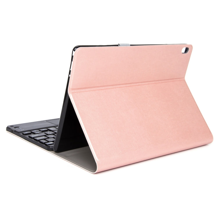 DY-E10 2 in 1 Removable Bluetooth Keyboard + Protective Leather Tablet Case with Touchpad & Holder for Lenovo Tab E10(Rose Gold) - Lenovo Keyboard by PMC Jewellery | Online Shopping South Africa | PMC Jewellery