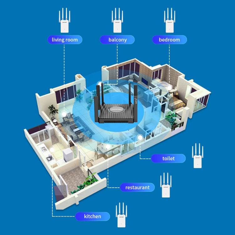 COMFAST CF-WR306S 300Mbps Wireless WiFi Signal Amplifier - Broadband Amplifiers by COMFAST | Online Shopping South Africa | PMC Jewellery | Buy Now Pay Later Mobicred