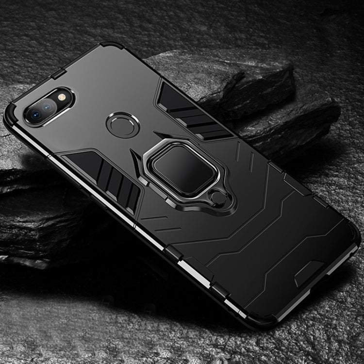 PC + TPU Shockproof Protective Case with Magnetic Ring Holder for Xiaomi Mi 8 Lite (Black) - Xiaomi Cases by PMC TechLife | Online Shopping South Africa | PMC TechLife