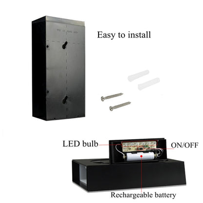 0.36W Solar Powered Wall Mount 6 LEDs Lighting Doorplate Lamp House Number Porch Lights with Solar Pannel(8) - With Solar Panel by YWXLight | Online Shopping South Africa | PMC Jewellery