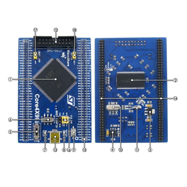 Waveshare Open429I-C Package A, STM32F4 Development Board - free shipping - PMC TechLife - Order now!