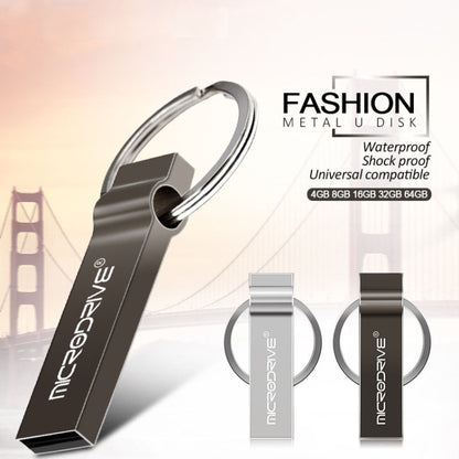 MicroDrive 128GB USB 2.0 Metal Keychain U Disk (Black) - USB Flash Drives by MicroDrive | Online Shopping South Africa | PMC Jewellery | Buy Now Pay Later Mobicred