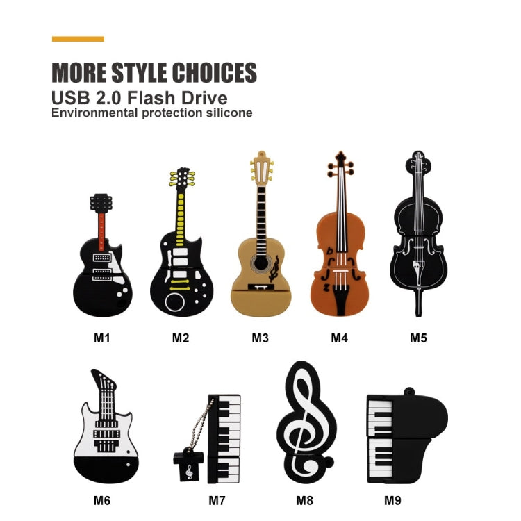 MicroDrive 64GB USB 2.0 Triangle Guitar U Disk - USB Flash Drives by MicroDrive | Online Shopping South Africa | PMC TechLife | Buy Now Pay Later Mobicred