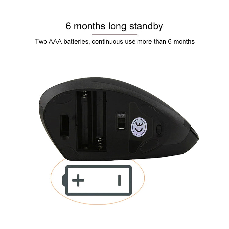 Battery Version Wireless Mouse Vertical 2.4GHz Optical Mouse (White) - free shipping - PMC TechLife - Order now!