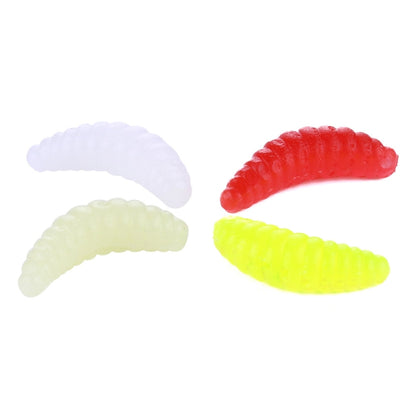 HENGJIA SO106 50 PCS 20mm Simulation Bread Bait Worms Crescent Soft Bait Horseback Fish Worm Bait Fishing Gear (White) - Fishing Lures by HENGJIA | Online Shopping South Africa | PMC Jewellery