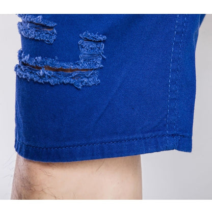 Summer Casual Ripped Denim Shorts for Men (Color:Sapphire Blue Size:L) - Pants by PMC Jewellery | Online Shopping South Africa | PMC Jewellery