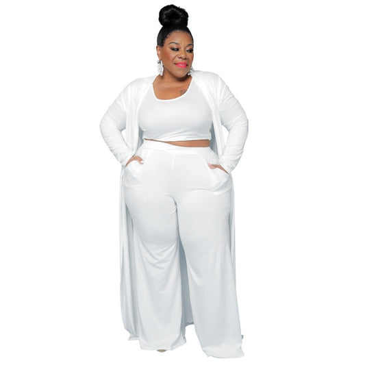 Casual Fashion Sports Home Three-piece Set (Color:White Size:XXXL) - One-Piece Garment by PMC Jewellery | Online Shopping South Africa | PMC Jewellery