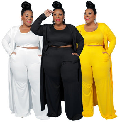 Casual Fashion Sports Home Three-piece Set (Color:White Size:XXXL) - One-Piece Garment by PMC Jewellery | Online Shopping South Africa | PMC Jewellery