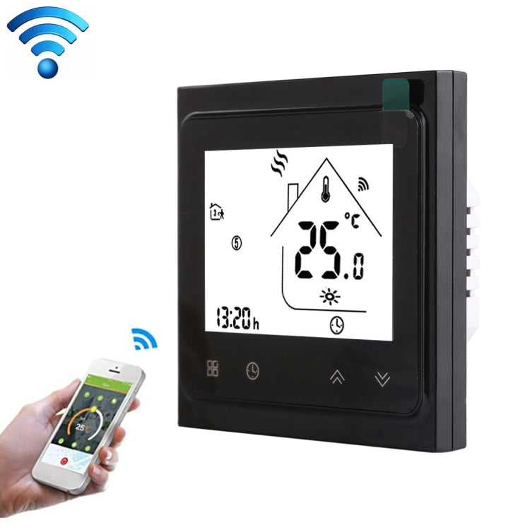 BHT-002GBLW 16A Load Electronic Heating Type LCD Digital Heating Room Thermostat with Sensor & Time Display, WiFi Control(Black) - free shipping - PMC TechLife - Order now!