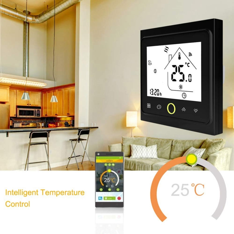 BHT-002GBLW 16A Load Electronic Heating Type LCD Digital Heating Room Thermostat with Sensor & Time Display, WiFi Control(Black) - free shipping - PMC TechLife - Order now!