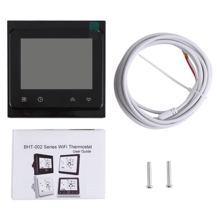 BHT-002GBLW 16A Load Electronic Heating Type LCD Digital Heating Room Thermostat with Sensor & Time Display, WiFi Control(Black) - free shipping - PMC TechLife - Order now!