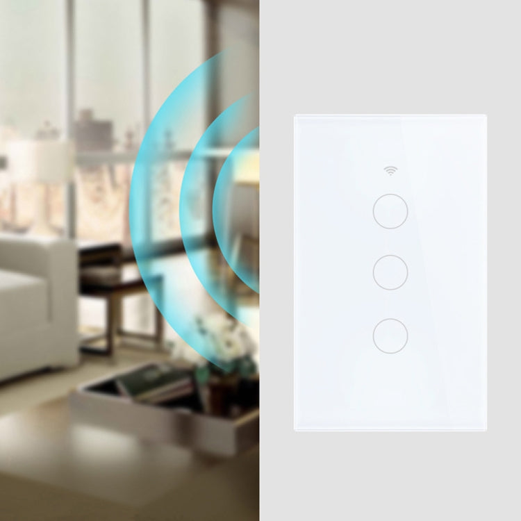 TC120 Wifi Smart Light Switch Glass Screen Touch Panel Voice Control Wireless Wall Switch Work with Alexa Echo / Google Home (Black) - Smart Switch by PMC Jewellery | Online Shopping South Africa | PMC Jewellery