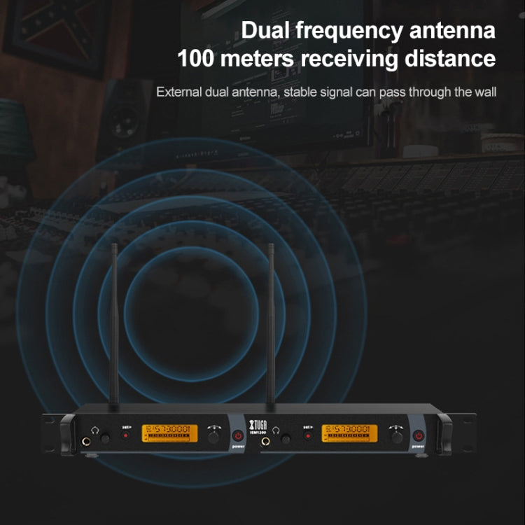 XTUGA IEM1200 Wireless Transmitter 8 Bodypack Stage Singer In-Ear Monitor System(EU Plug) - Microphone by XTUGA | Online Shopping South Africa | PMC Jewellery