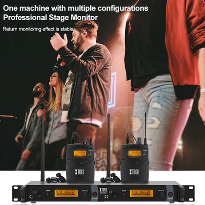 XTUGA IEM1200 Wireless Transmitter 10 Bodypack Stage Singer In-Ear Monitor System(US Plug) - Microphone by XTUGA | Online Shopping South Africa | PMC Jewellery