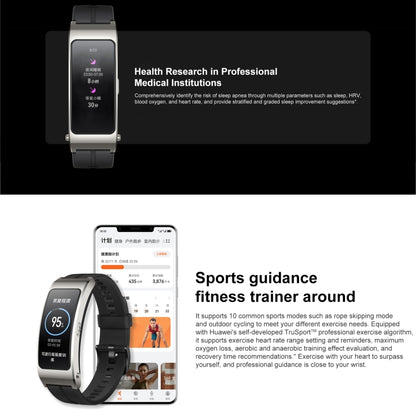 Original Huawei TalkBand B7 Smart Bracelet, 1.53 inch Screen, Support Bluetooth Call / Heart Rate / Blood Oxygen / Sleep Monitoring (Grey) - Wearable Devices by Huawei | Online Shopping South Africa | PMC Jewellery