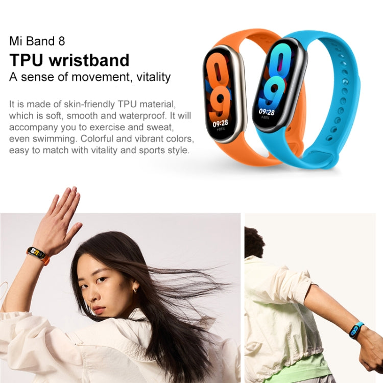 Original For Xiaomi Mi Band 8 TPU Watch Band(Blue) - Watch Bands by Xiaomi | Online Shopping South Africa | PMC Jewellery