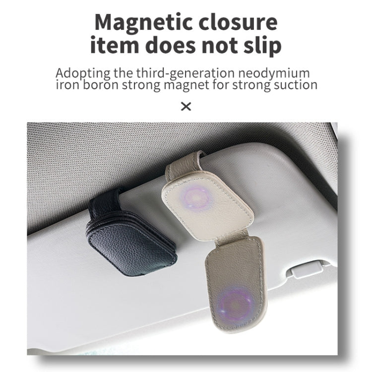 Car Sun Visor Glasses Clip Multi-functional Card Storage Bracket (Black Red) - Sunglasses & Glasses Clips by PMC TechLife | Online Shopping South Africa | PMC TechLife