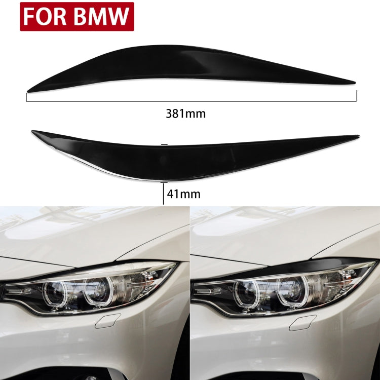 Pair Car Lamp Eyebrow Soft Decorative Sticker for BMW 4 Series F32/F33/F36 2012-2017, M3 F80 & M4 F82/F83 2014-2016 (Black) - Lamp Decoration by PMC Jewellery | Online Shopping South Africa | PMC Jewellery