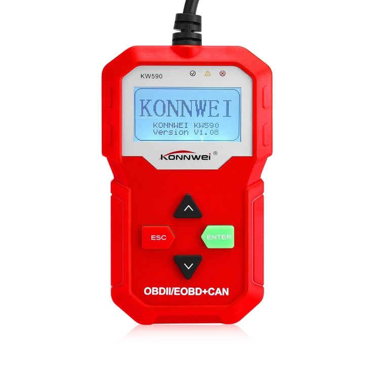 KONNWEI KW590 Mini OBDII Car Auto Diagnostic Scan Tools Auto Scan Adapter Scan Tool (Can Only Detect 12V Gasoline Car)(Red) - Code Readers & Scan Tools by KONNWEI | Online Shopping South Africa | PMC Jewellery | Buy Now Pay Later Mobicred