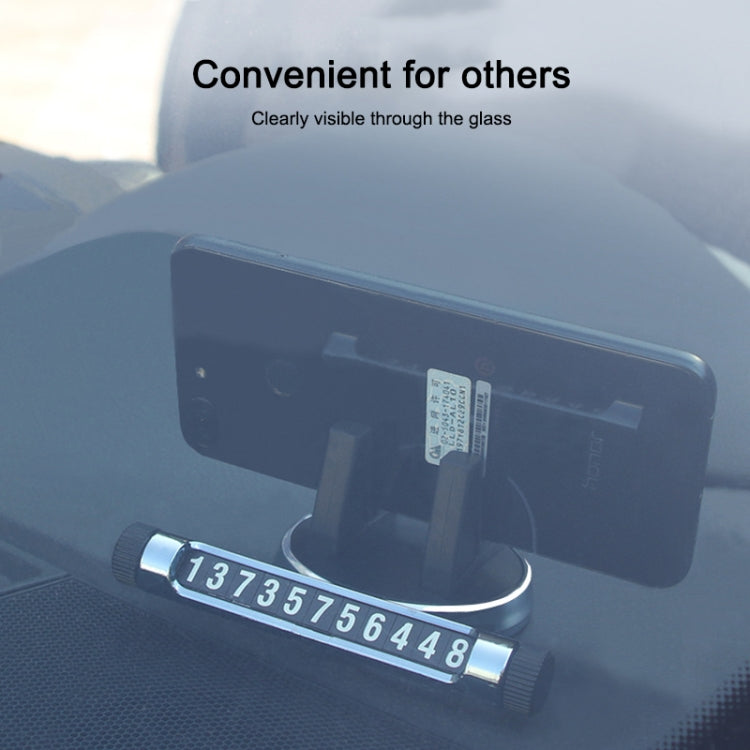 Multi-function Car Instrument Panel Mobile Phone Holder Temporary Parking Card(Silver) - Car Holders by PMC Jewellery | Online Shopping South Africa | PMC Jewellery