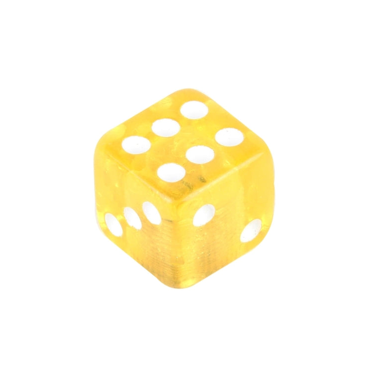 4 PCS Plastic Plated Dice Shape Universal Tire Valve Stem Cap(Yellow) - free shipping - PMC TechLife - Order now!