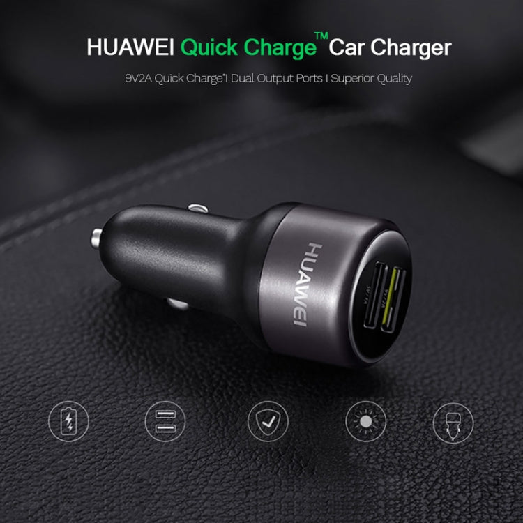 Original Huawei CP31 18W Max Dual USB Port Fast Charging Car Charger (Grey) - Car Charger by Huawei | Online Shopping South Africa | PMC Jewellery