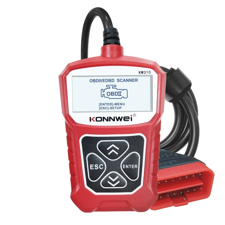 KONNWEI KW310 OBD Car Fault Detector Code Reader ELM327 OBD2 Scanner Diagnostic Tool(Red) - Code Readers & Scan Tools by KONNWEI | Online Shopping South Africa | PMC Jewellery | Buy Now Pay Later Mobicred