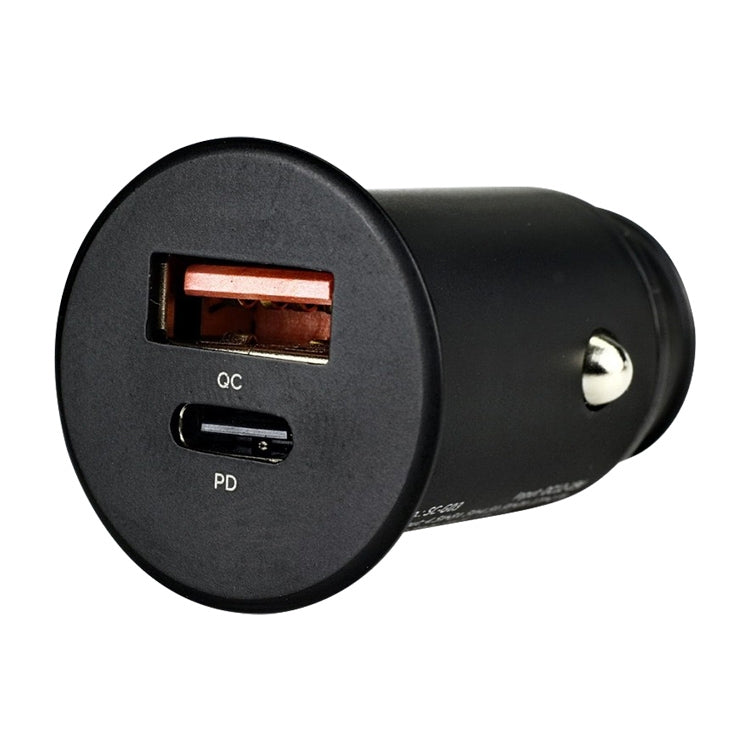 ROCK H15 Dual Port USB + USB-C / Type-C PD30W Car Charger (Black) - Car Charger by ROCK | Online Shopping South Africa | PMC Jewellery