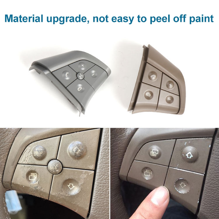 Car Right Side 4-button Steering Wheel Switch Buttons Panel 1648200110 for Mercedes-Benz W164, Left Driving (Coffee) - Car Switches by PMC TechLife | Online Shopping South Africa | PMC TechLife