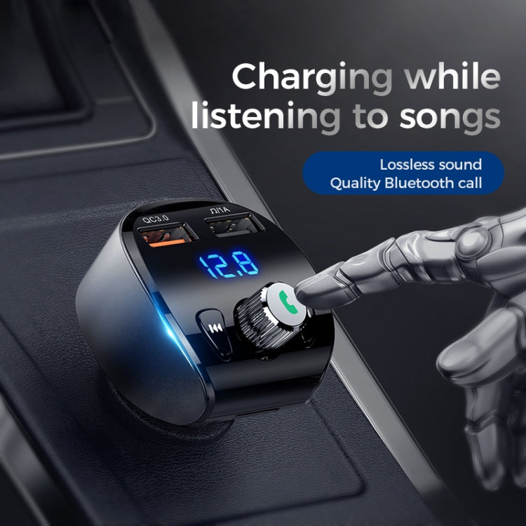 JOYROOM JR-CL02 Shadow Series Car Bluetooth MP3 Player Car Kit, Support TF Card & U Disk & Bluetooth Calling & QC3.0 Flash Charging - Bluetooth Car Kits by JOYROOM | Online Shopping South Africa | PMC Jewellery